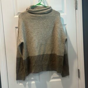 Karen Kane Tan & Brown Turtleneck Sweater